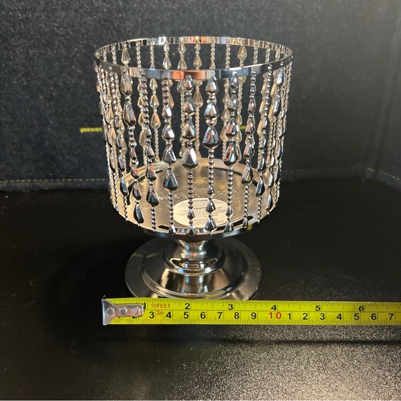 Bath & Body Works 3-Wick Pedestal Candle Holder‎ Beaded Teardrop - Picture 4 of 8